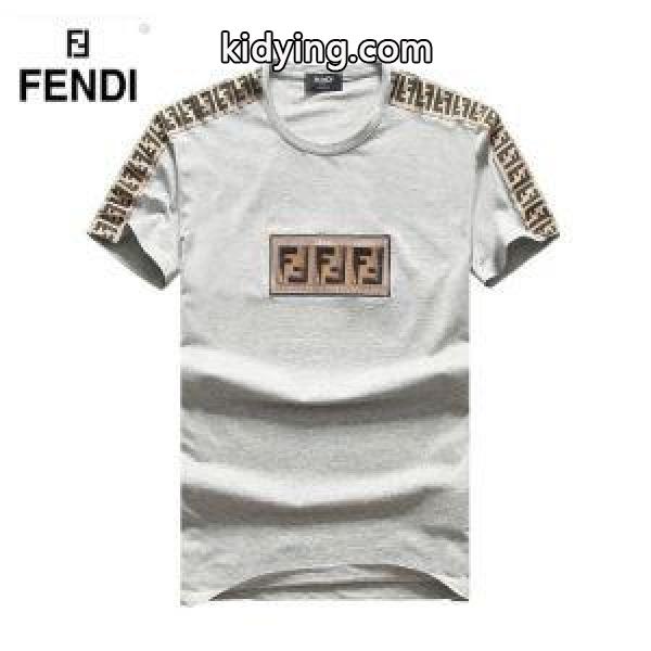 フェンディ コピーFENDI最安値新作登場大活躍着心地抜群スタイリッシュｔシャツ半袖黒白オレンジライトグレー-3