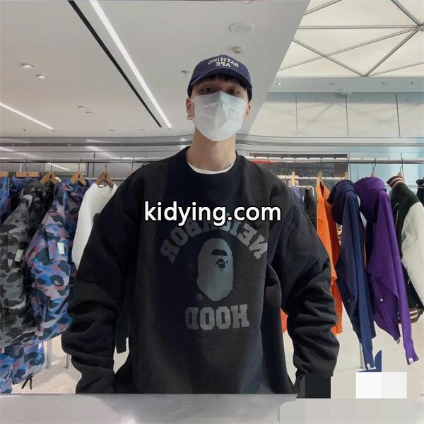 BAPE コピー 秋冬ストリートコラボスタイル 定番 ブラック コラボ 猿人 スウェット ベイプ-0
