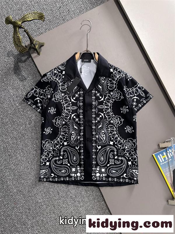 セットアップ 半袖シャツ アミリ コピー ショートパンツ ストリート リゾート風 AMIRI 夏服-1