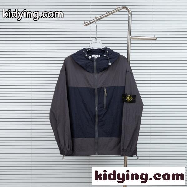 STONE ISLAND コピー ストーンアイランド 配色フーデッドジャケット 軽量ウィンドブレーカー 撥水デザイン アウトドア人気モデル 2026新作-7