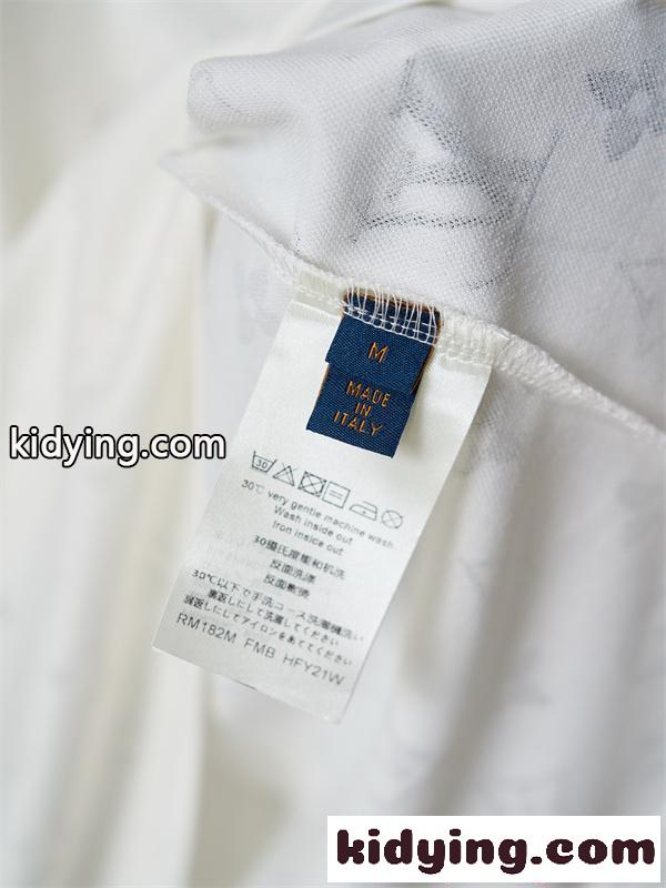ルイ・ヴィトン コピー  ポロシャツ ジャカード織り ワイドフィット アイボリー シンプル設計 軽やか素材 Louis Vuitton 高級感 ルイヴィトン 立体チェック-8
