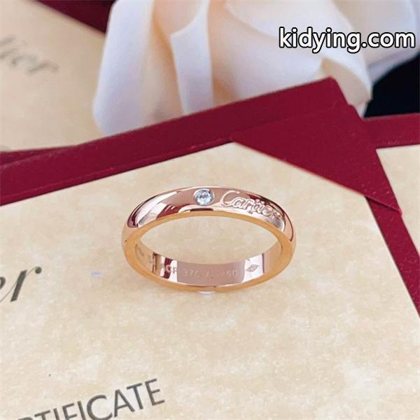 ペア映え演出 ワンポイントストーン リング 上質 Cartier カルティエ コピー-2