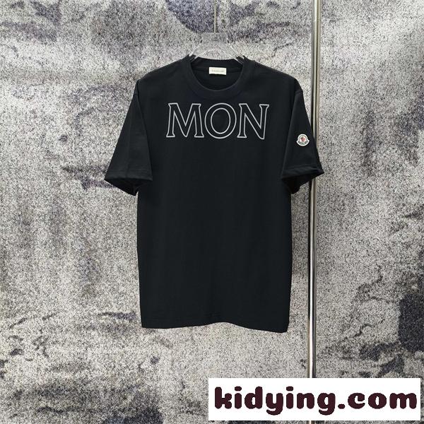 フロントレタリング ワンポイントパッチ スタイリッシュ MONCLER モンクレール コピー 半袖Tシャツ 注目作-1