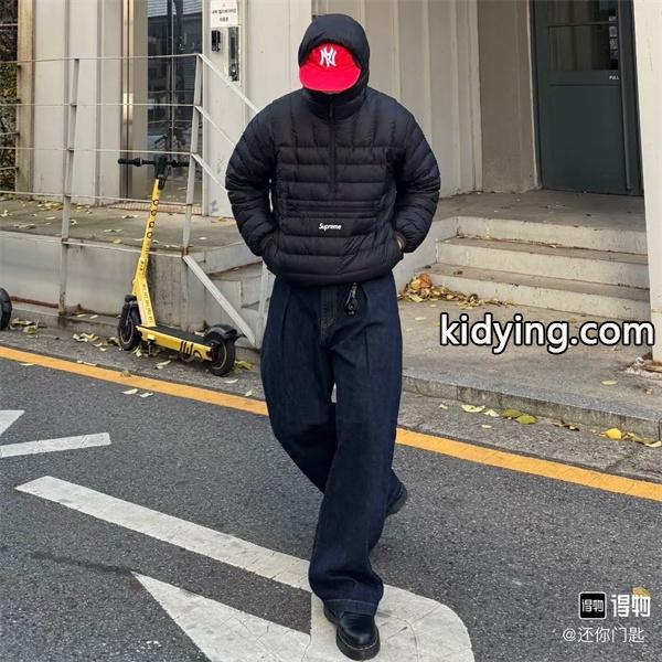 Supreme 激安 FW25 Micro Down ハーフジップ パフジャケット 90%ダックダウン 男女兼用 アウター-0