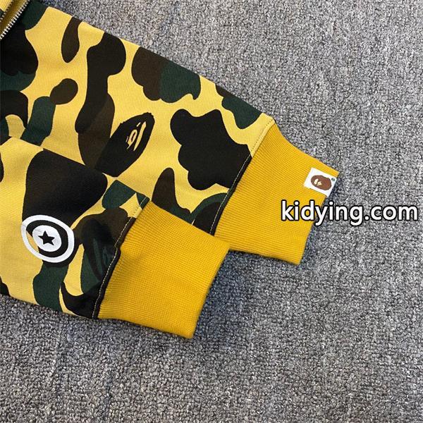 BAPE スーパーコピー 秋冬ストリートトレンド 定番 カモフラージュ シャーク 連帽 ジップアップ ベイプ-7
