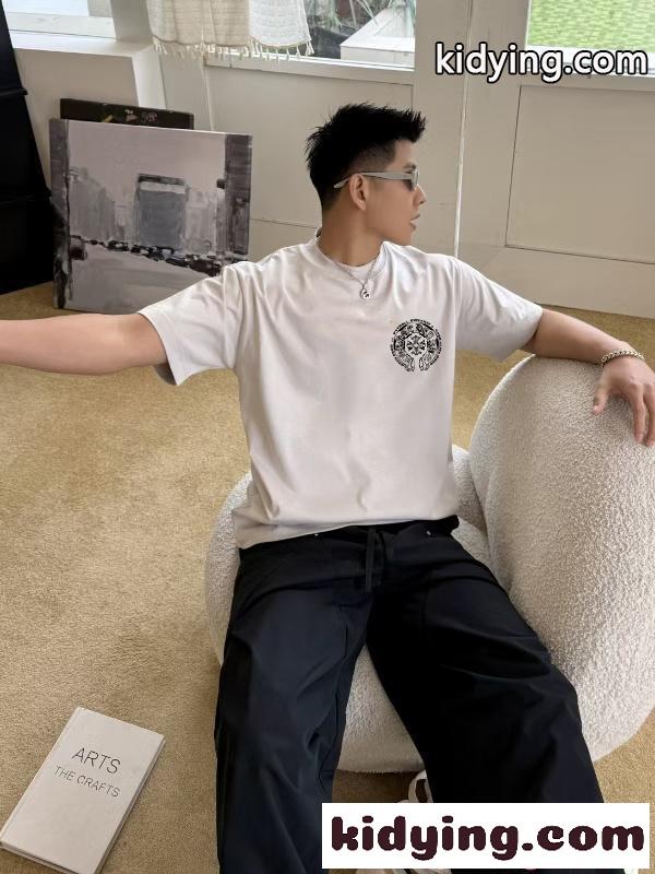 新作人気 CHROME HEARTS クロムハーツ コピー 半袖Tシャツ コンパクトロゴ 洗練スタイル デイリー-8