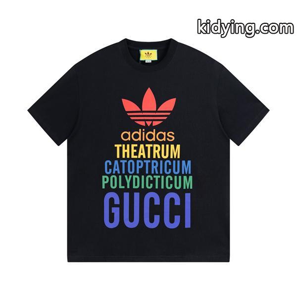 春夏最新Gucc1 x Adidas 半袖tシャツコピー 高品質 男女兼用2色展開 抜群の存在感 トレンドのリラクシーコーデ-0