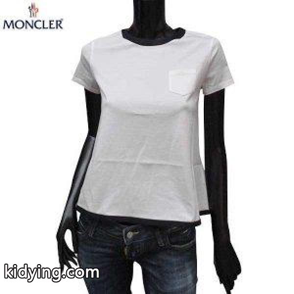 2017春夏新作 モンクレール(MONCLER) レディース クルーネック 半袖Tシャツ 8066900 8390X 001 71S :170331-11:ガッツブランドショップ - 通販ショッピング-0