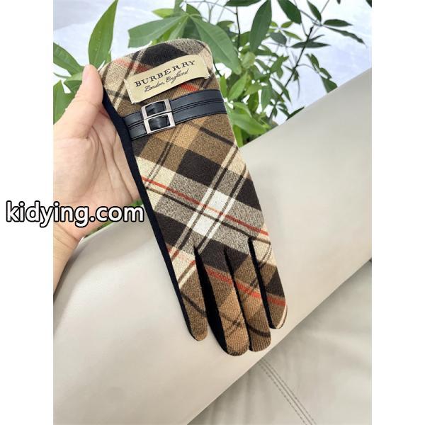 実用 温か素材 ネイビー チェック BURBERRY バーバリー コピー グローブ フィット 安定-5