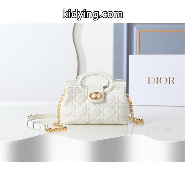 ディオール DIOR ピンク菱格 パールロゴ ハンドバッグ スーパーコピー レディース フェミニン-1