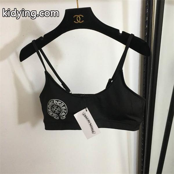 CHROME HEARTS シック ブラック クロムハーツ コピー スポーツブラ&レギンスセット 大人スタイル-1