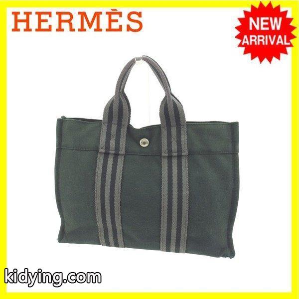 エルメス Hermes バッグ トートバッグ フールトゥ トートPM ブラック グレー レディース 中古 Bag :Y4090:BRAND DEPOT - 通販ショッピング-0