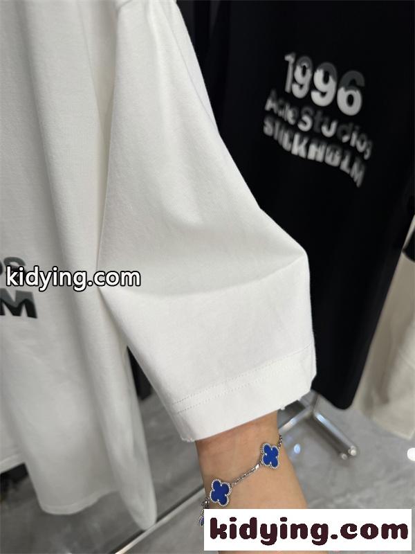 プリントTシャツ アクネストゥディオズ コピー ブラック 半袖 シンプル モード Acne 都会的 クール-5