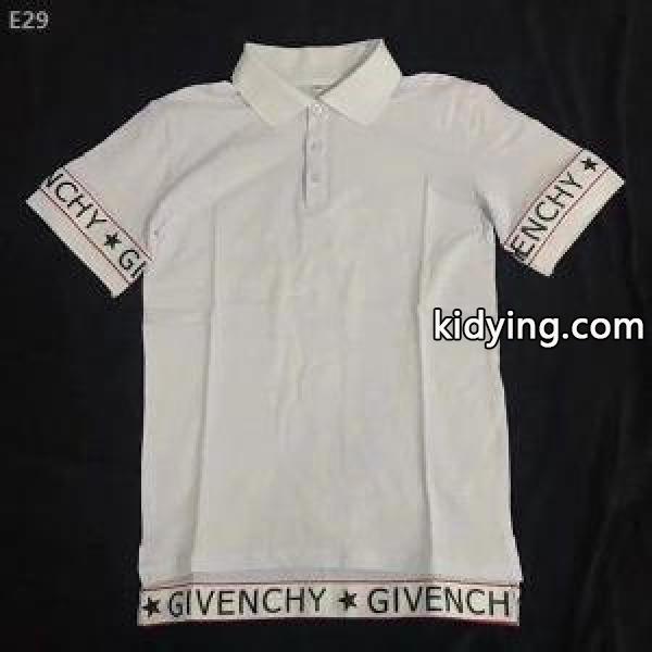 海外セレブ定番愛用GIVENCHYジバンシー激安ポロTシャツホワイトカジュアルスポーツメンズ半袖トップス-0