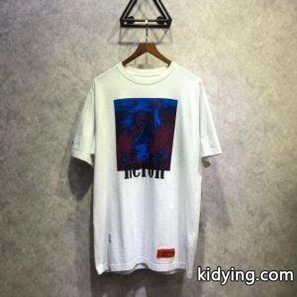 驚きの破格値セール薄手涼しいTシャツ半袖夏物万能アイテムOff-Whiteオフホワイト 半袖 コピー部屋着パジャマ-0