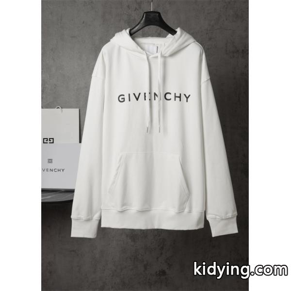 ブラック ホワイトロゴ パーカー ジバンシー GIVENCHY スーパーコピー 秋冬シンプル 印象的な 人気-1