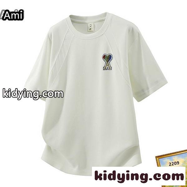 AMI PARISアミ パリス tシャツコピー【2026新作】オーガニックコットン100% 接触冷感 夏用半袖-0