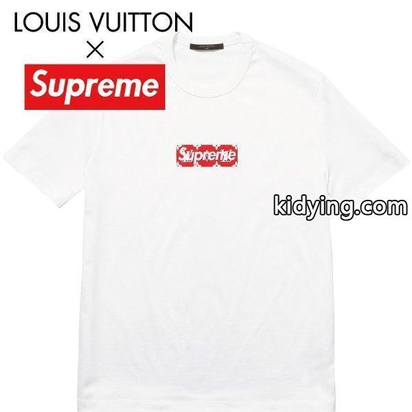 LOUIS VUITTON×Supreme ルイ・ヴィトン シュプリーム コラボ ロゴ Tシャツ ホワイト :vitton-sup-item-0002:fashionplate Yahoo!ショップ - 通販ショッピング-0