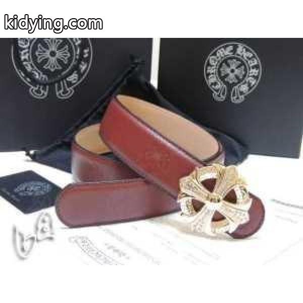 ワインレッド色のフレアニー ベルト ゴールドバックル 人気上昇夏のOTJ 3PC 15 Chrome Hearts クロムハーツ　メンズベルト_CHROME HEARTS クロムハーツ_ブランド コピー 激安(日本最大級)-0