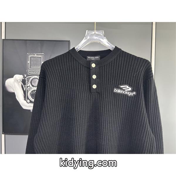 BALENCIAGA 偽物 スウェットシャツ リブ編み 長袖 ボタンデザイン カジュアル トップス バレンシアガ-2