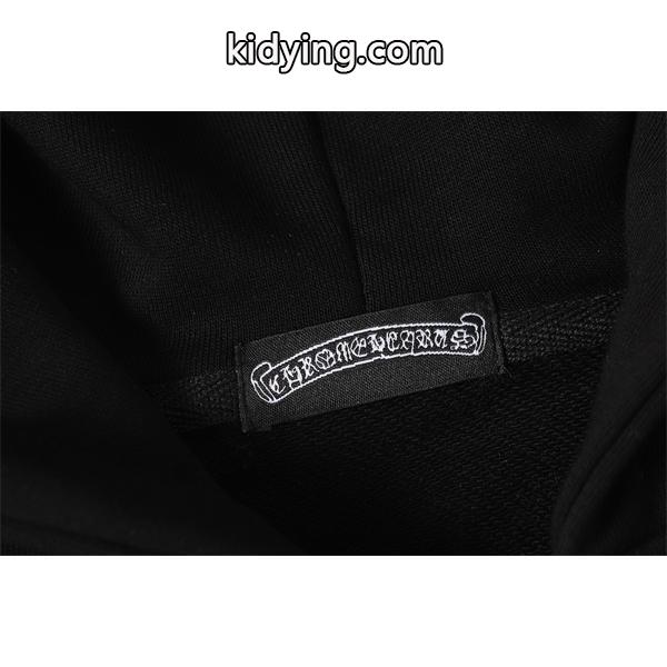 快適さ重視 グレー × ブラック シンプル 2025秋冬対応 クロムハーツ コピー Chrome Hearts ジップパーカー-5