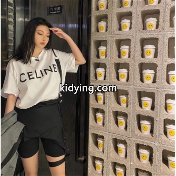 CELINE セリーヌ半袖tシャツ偽物 レディース パネルデザイン 肌触りの着心地が良い 幅広く対応できる上品-0