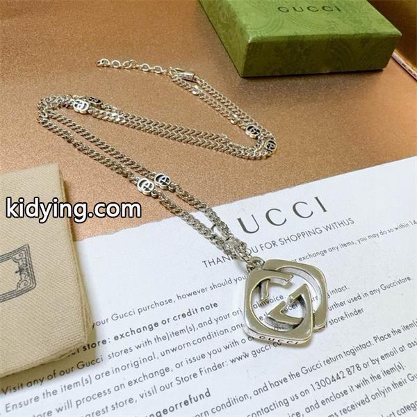 グッチ 偽物 ネックレス ブラック ゴールドコンビ 高級 エレガント モード シンプル GUCCI-1