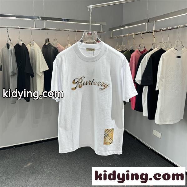 BURBERRY バーバリー コピー 好評販売中 半袖Tシャツ 刺繍  ポケット 軽快素材 デイリー-0