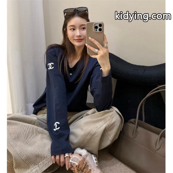 CHANEL 2026春夏SS シャネル長袖tシャツコピーリラックス感3色使い勝手-0