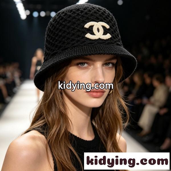 2026新作 CHANEL シャネル 透かし編みバケットハット レディース サマーニット帽 軽量通気性 ワイドブリム ココマークデザイン-1