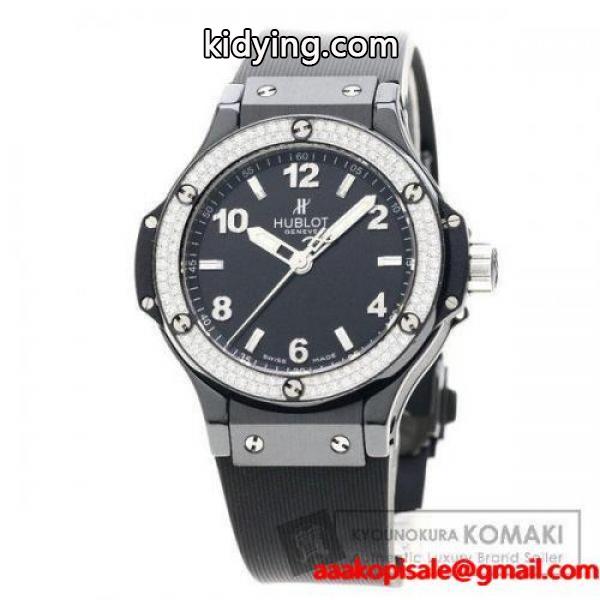 HUBLOT ウブロ 361-CV-1270-RX-1104 ビッグバン ブラックマジック 38mm 腕時計 セラミック/ラバー/ダイヤモンド ボーイズ 通販-0