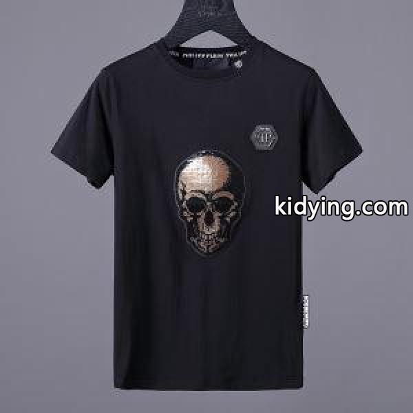 2018超激得 注目されるアイテムランキング PHILIPP PLEIN フィリッププレイン コピー メンズ クルーネック 半袖Ｔシャツ トップス-1