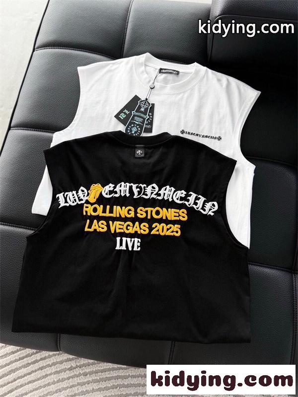 クロムハーツ コピー シンプル ミニロゴ ノースリーブ CHROME HEARTS ブラック タンクトップ 夏コーデ-8