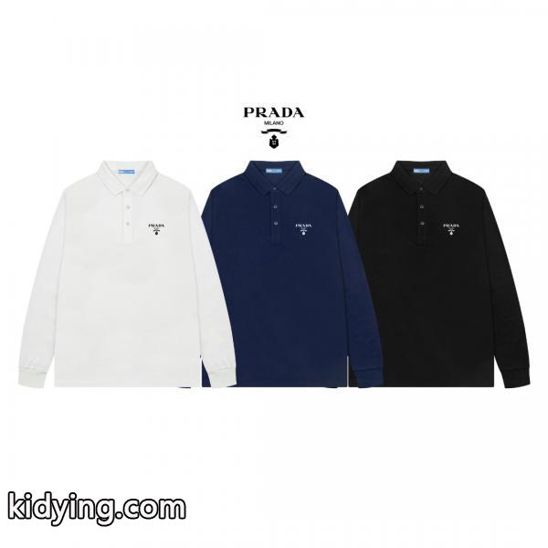 PRADA プラダ コピー 2026新作コーデ 上質素材 洗練 ポロシャツ-2