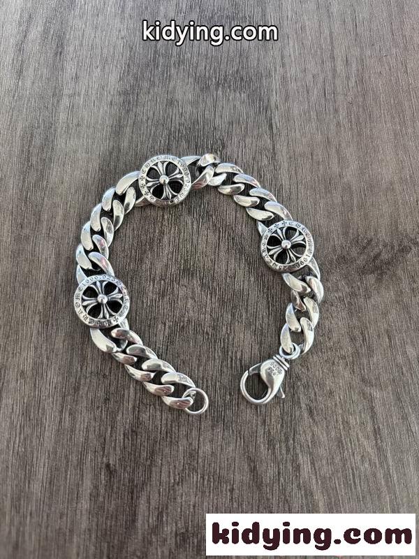 人気爆発 CHROME HEARTS クロムハーツ コピー ブレスレット メンズ シルバー トレンド ストリート-2