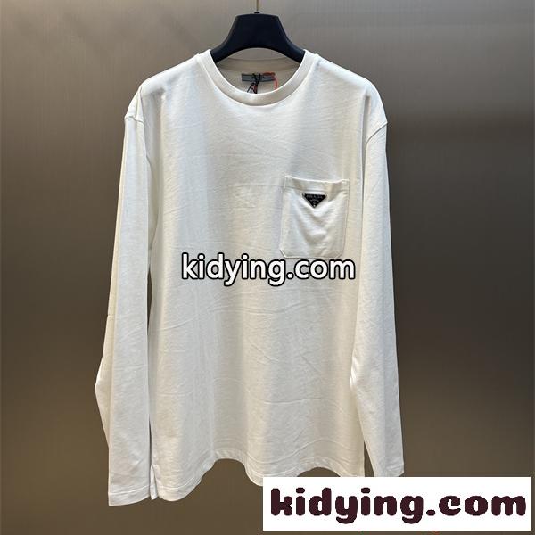 長袖Tシャツ ポケット付き シンプル おすすめ 2026新作 PRADA プラダ スーパーコピー-0