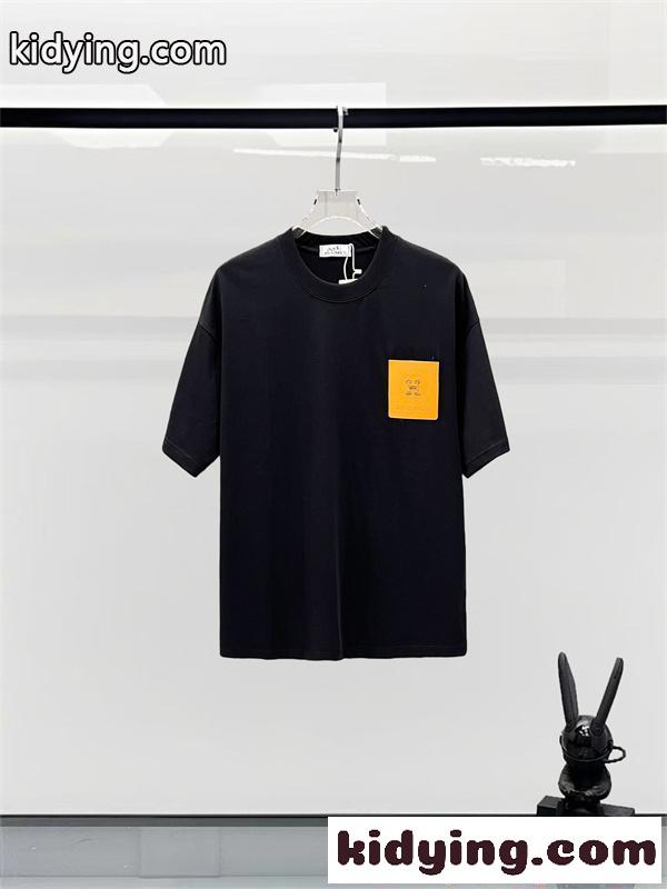 HERMES エルメス コピー 今季話題 半袖Tシャツ ミニマルデザイン 通気素材 デイリーTシャツ-1