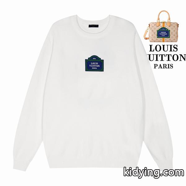 LOUIS VUITTON ルイヴィトン コピー 秋冬コーデ ニット ブラック メンズ クルーネック-0
