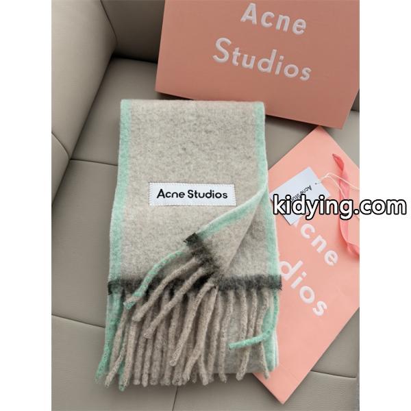ACNE STUDIOS アクネ ストゥディオズ コピー 秋冬 落ち着き ベージュ ロゴ マフラー ナチュラル-5