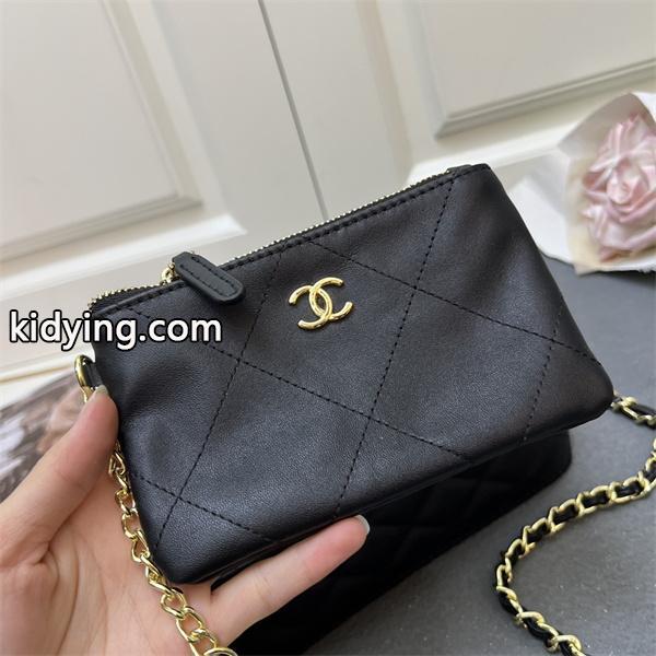 ブラック メッシュデザイン チェーンアクセント シャネル スーパーコピー ショルダーバッグ Chanel 2025秋冬-2