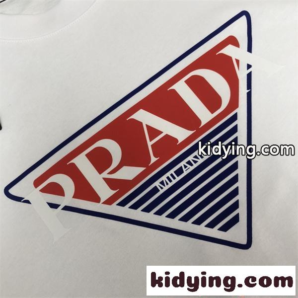 PRADA プラダ コピー 売れ筋急伸 ホワイト モダンスタイル トレンド 半袖Tシャツ-4