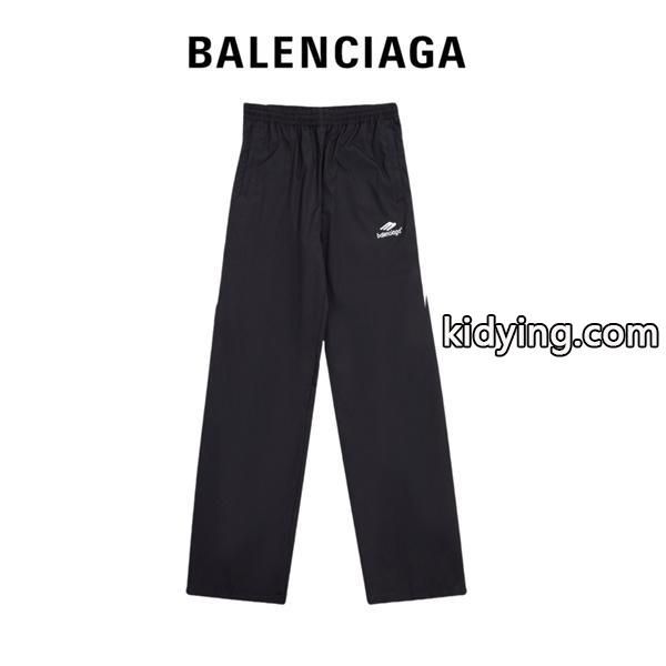 バレンシアガ コピー ナイロンパンツ ブラック シンプルロゴ ワイドシルエット ストリート BALENCIAGA-0