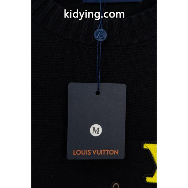 LOUIS VUITTON ルイヴィトン コピー 2025秋冬話題 ブラック モード 個性派 クルーネックニット-6