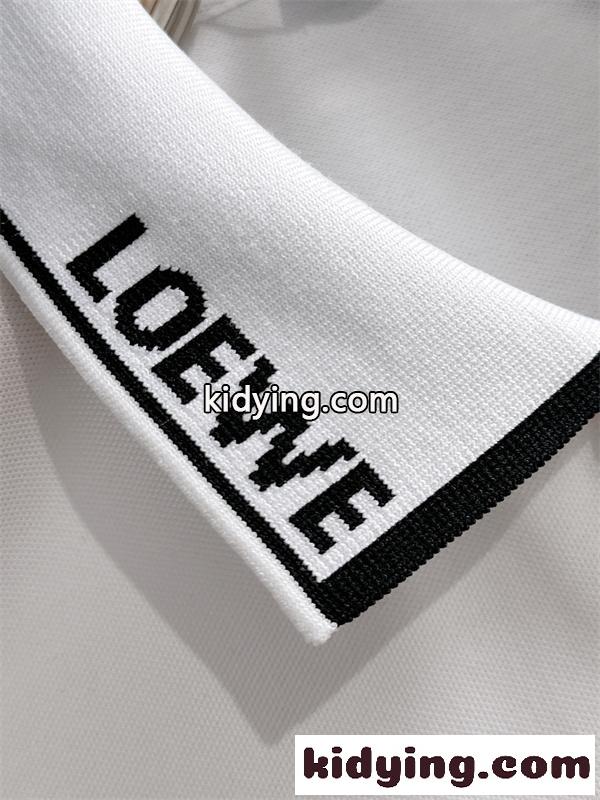 今売れている LOEWE ロエベ コピー 半袖ポロシャツ メンズ 刺繍ロゴ 襟ライン入り 一枚で決まる好印象トップス-8