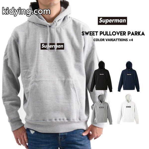 ストリート大人気ブランド パーカー PARKA Superman パロディ ボックスロゴ BOXロゴ ブラックロゴ オシャレ トレンド モード Supreme シュプリーム好き必見 :parka-037:Gift Yahoo!店 - 通販ショッピング-0