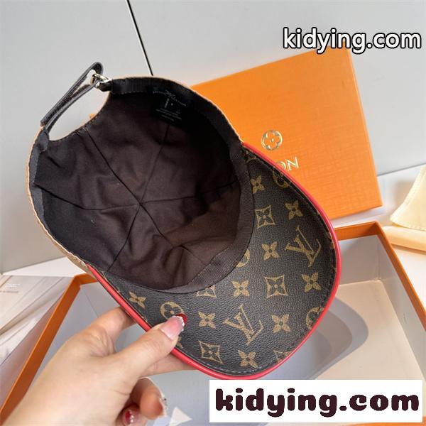 ルイヴィトンキャップコピー LOUIS VUITTON  ベースボールキャップ サイズ調整可 あごひも付き 紫外線対策-4