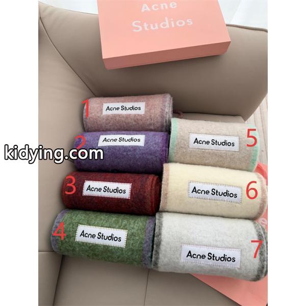 ACNE STUDIOS アクネ ストゥディオズ コピー 秋冬 落ち着き ベージュ ロゴ マフラー ナチュラル-2