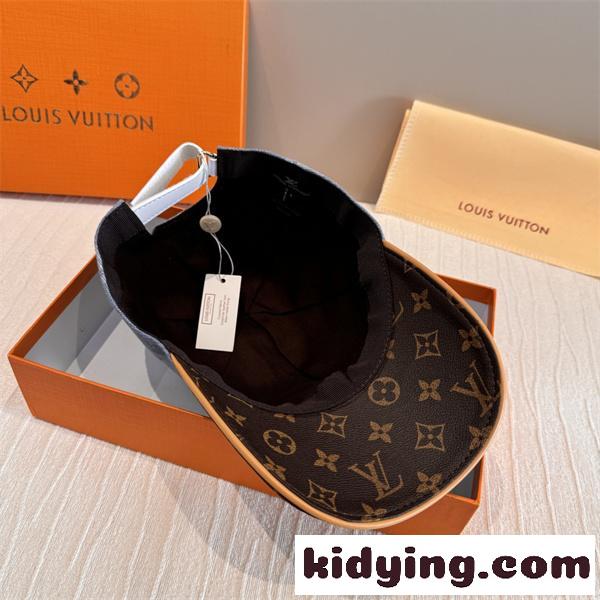 ☆お洒落2026ルイヴィトン LOUIS VUITTON キャップコピー ダックビル つば広め 日よけ アウトドア ハイキング-4