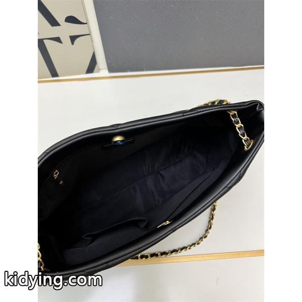 ブラックレザー ダブルポケット CHANEL シャネル ショルダーバッグ コピー レディース ユーティリティ-7