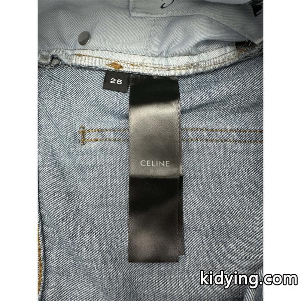 セリーヌ コピー 2025秋冬 CELINE ホワイト デニムパンツ 入手困難 当店イチオシ-8